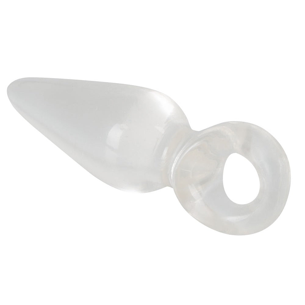 Transparent Buttplug med Fingergrepp