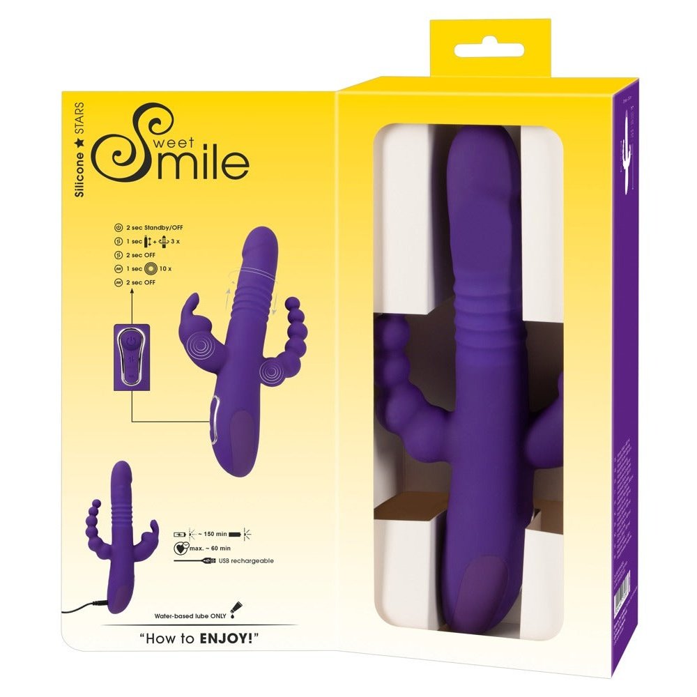 Sweet Smile Thrusting Pearl Triple Rabbitvibrator