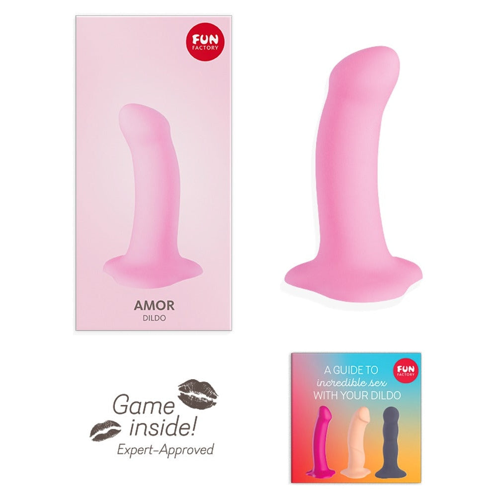 Amor Kompakt Dildo med Stark Sugkopp Rosa