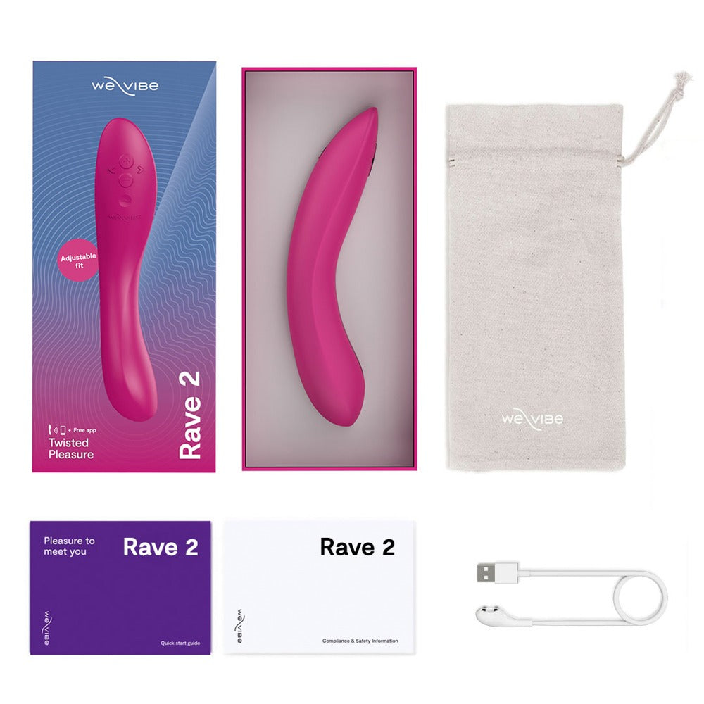 We-Vibe Rave 2 G-Punktsvibrator med App Rosa